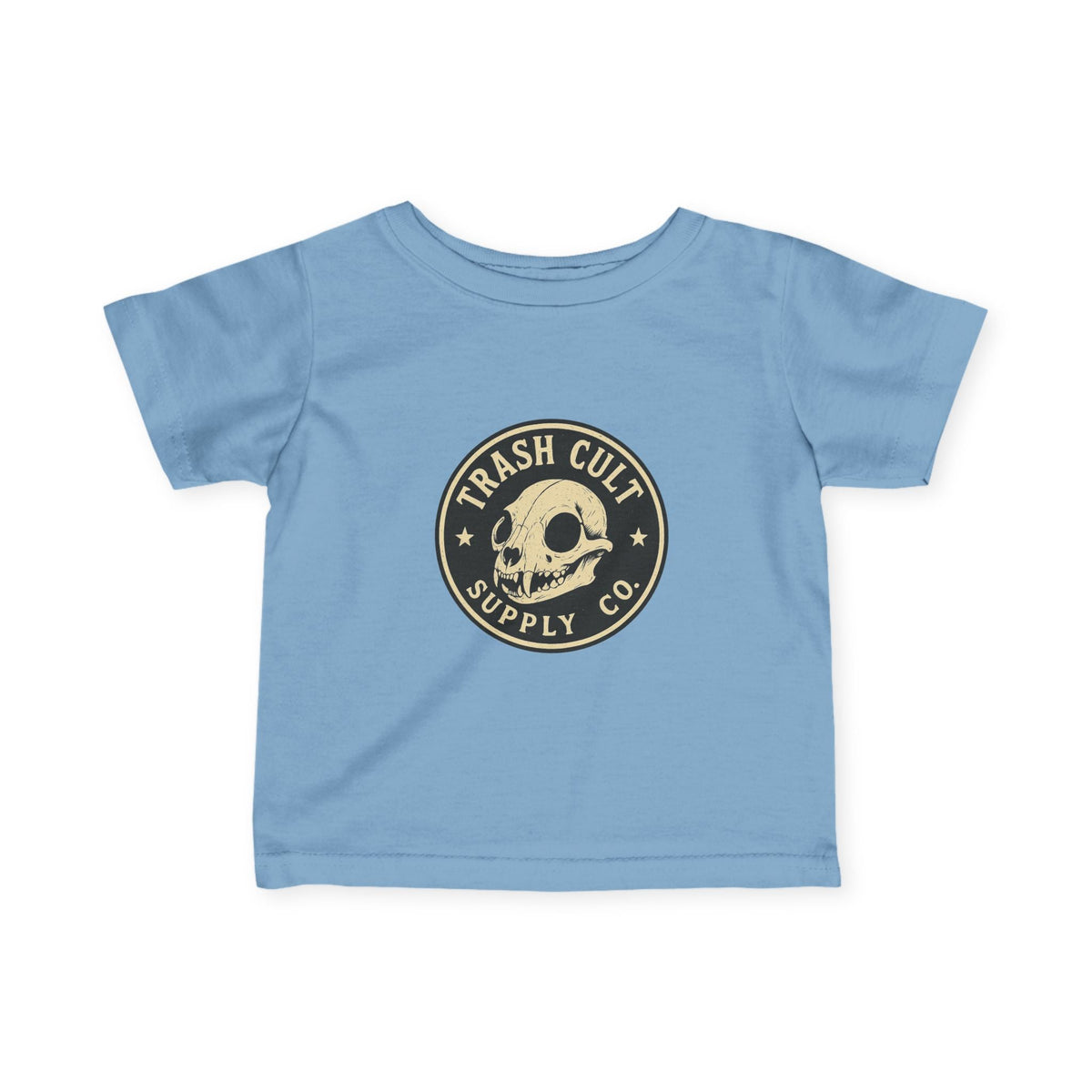 Trash Cult Skull Infant Tee, Baby T-Shirt, Unisex Baby Top, Cute Skull Baby Clothes, Edgy Infant Apparel, Trendy Newborn Gift