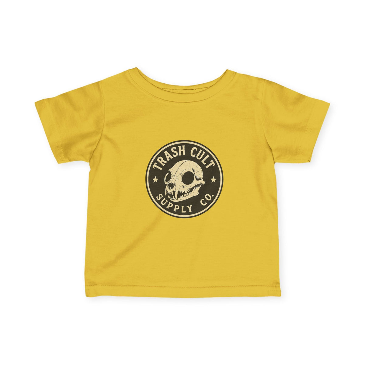 Trash Cult Skull Infant Tee, Baby T-Shirt, Unisex Baby Top, Cute Skull Baby Clothes, Edgy Infant Apparel, Trendy Newborn Gift