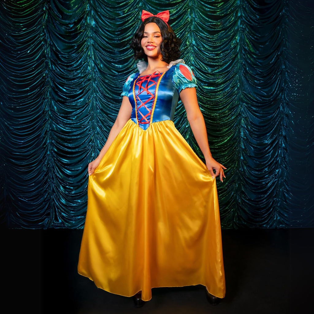 Snow White Costume - Classic Princess Dress Full Length Women's Outfit