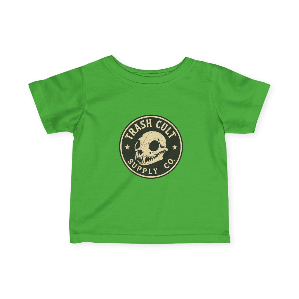 Trash Cult Skull Infant Tee, Baby T-Shirt, Unisex Baby Top, Cute Skull Baby Clothes, Edgy Infant Apparel, Trendy Newborn Gift