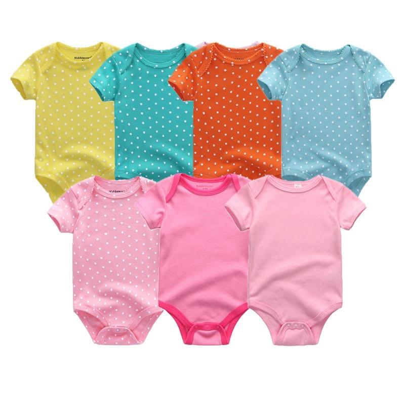 Unisex Newborn Baby Rompers Clothing Infant Jumpsuits 100%Cotton Children 7Pcs/Lot Set for Girls and Boys Jumpsuits For Kids