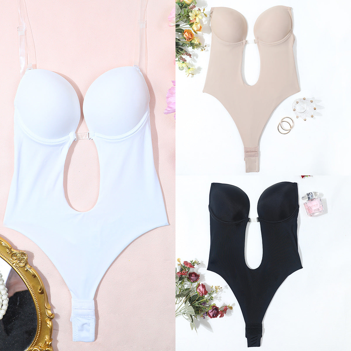 Women's Seamless Backless Shapewear Bodysuit