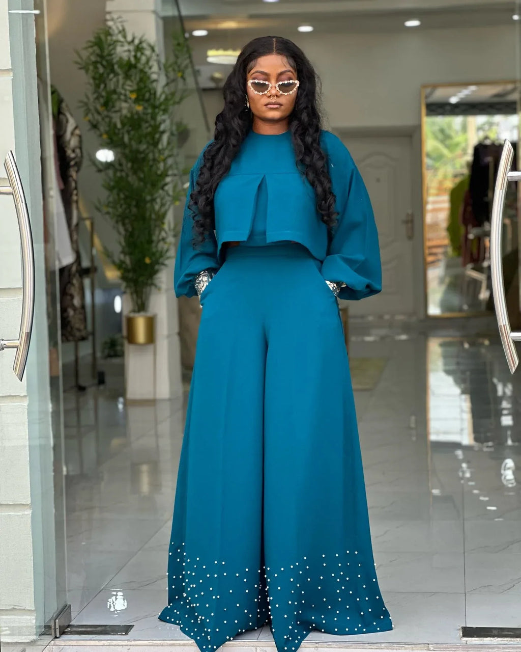 2 Piece Women Sets 2025 New Arrival Spring Summer Matching Sets Solid Color Two Pieces Sets Top And Pants Suits Outfits Clothing