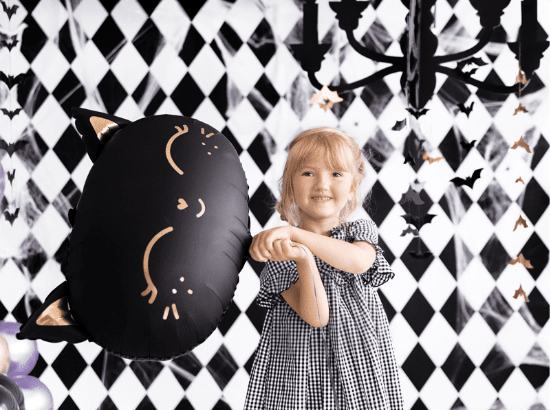 Black Cat Matte Foil Balloon – Halloween Decor | Ellie’s Party Supply