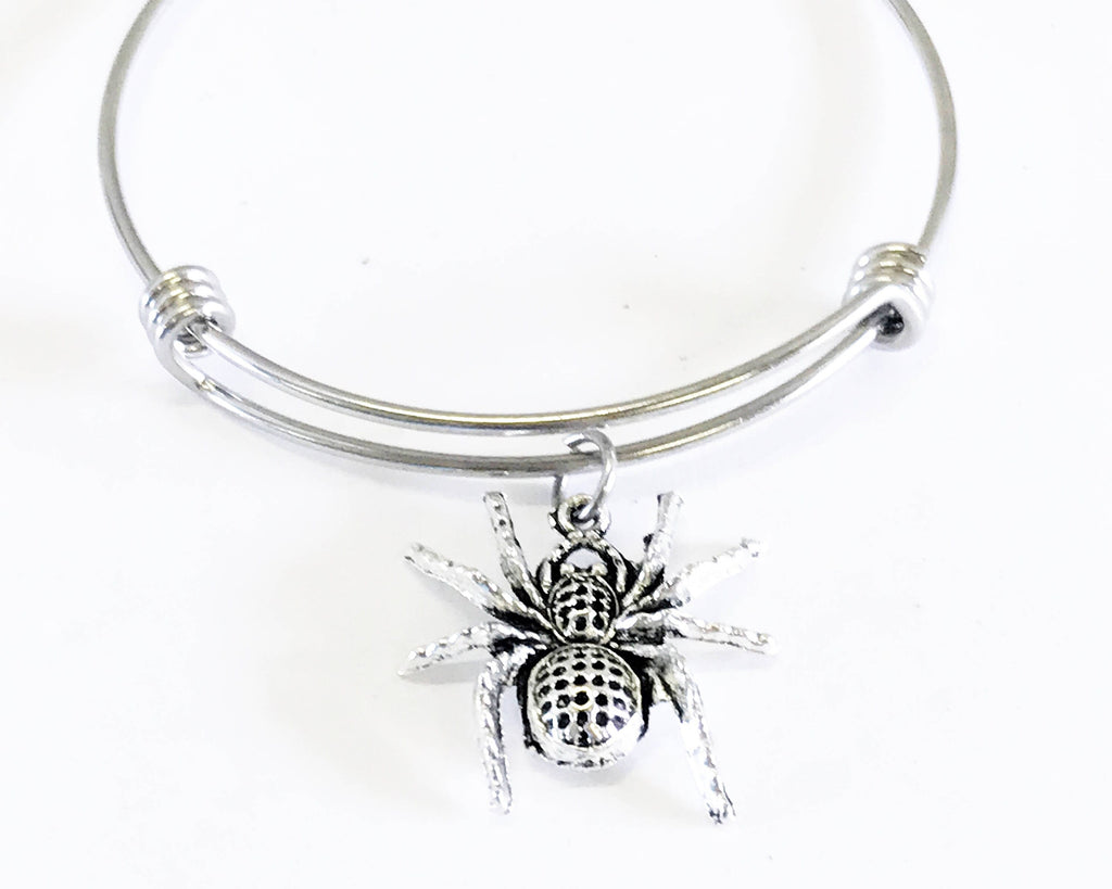 Spider Jewelry, Spider Stacking Bangle, Spider Bracelet, Halloween Jewelry, Spider Gifts, Halloween Party Gifts, Halloween Gifts For Her