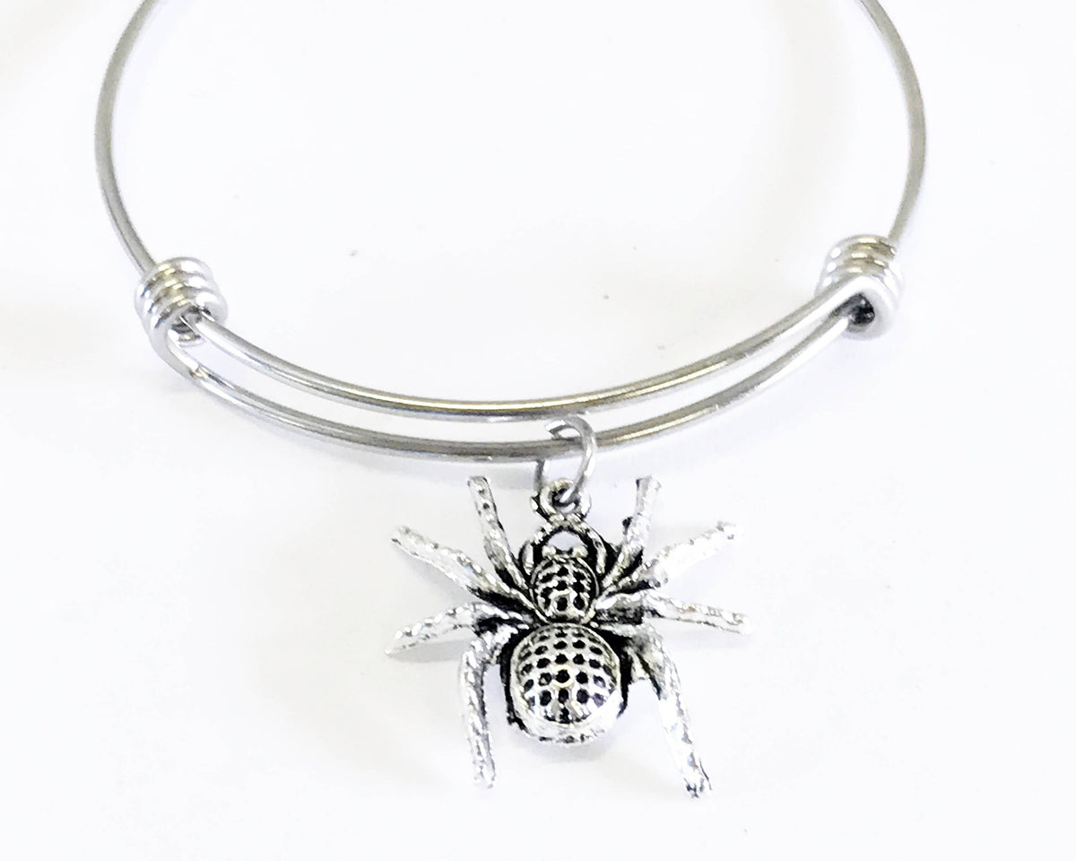 Spider Jewelry, Spider Stacking Bangle, Spider Bracelet, Halloween Jewelry, Spider Gifts, Halloween Party Gifts, Halloween Gifts For Her