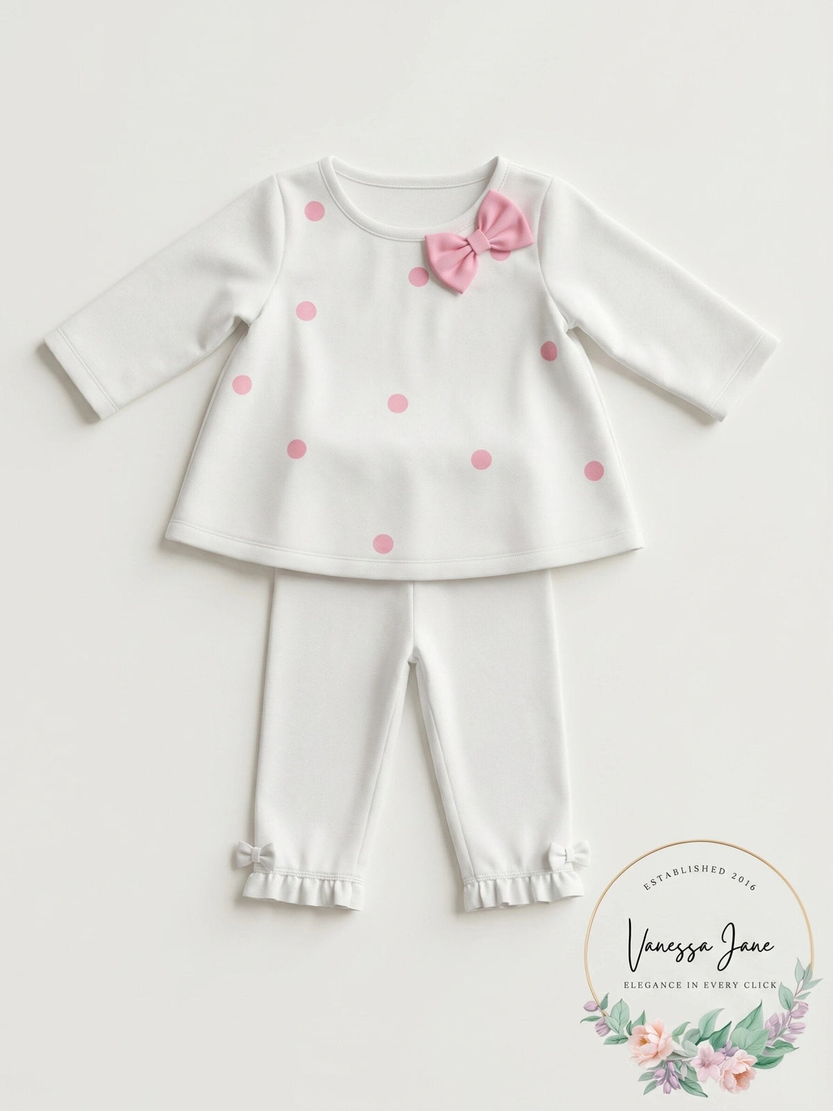 1st Impressions Baby Girl 2 Pc Outfit LS Tunic Bottom Leggings 3-6M